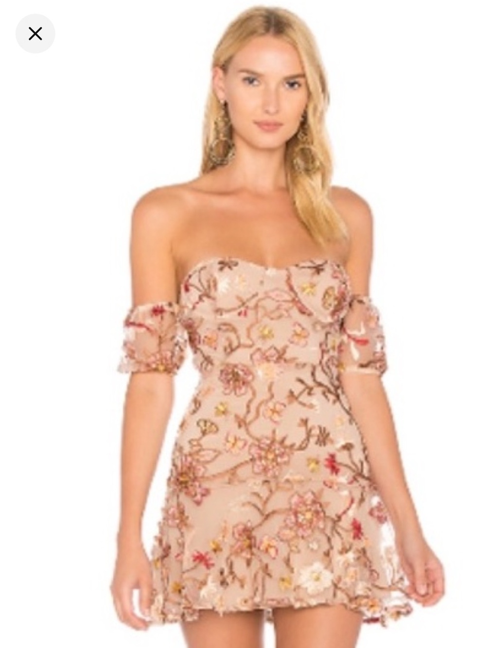 For love and lemons strapless botanic dress